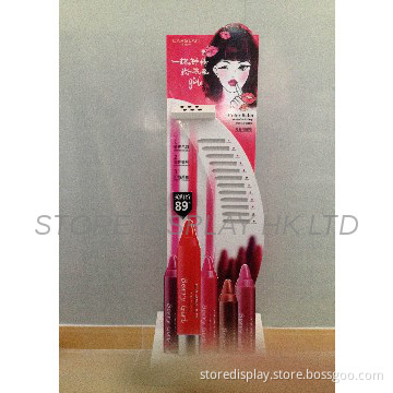 Free Floor Standing Corrugated Cosmetic Display Shelf for Promotion